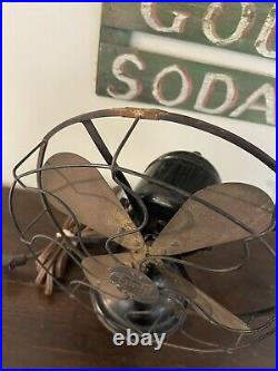 Antique Diehl Electric Fan 9 DC Oscillating Fan Works
