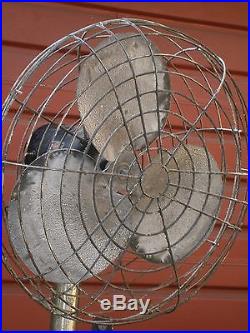 Antique Diehl Electric Fan Industrial 9 Ft Factory Floor Stand Fan 10 Blades