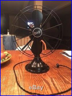 Antique Diehl Oscillating Electric Fan Vintage