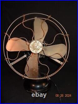 Antique Early 12 1900s Brass GE General Electric BMY Big Motor Yoke Desk Fan