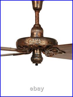 Antique Electric 1911 52 GE Oak Leaf Ceilng fan