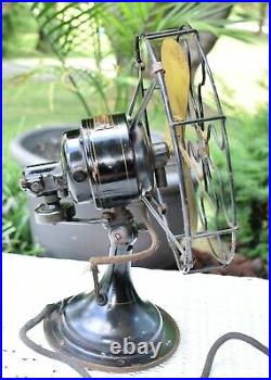Antique Electric 4 Brass Blade RARE Fan ROBBINS & MYERS Model 3600 VINTAGE FANS