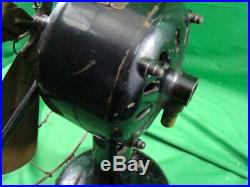 Antique Electric Brass Fan Large 16 Dayton Old Cast Iron Motor Tab Foot Running