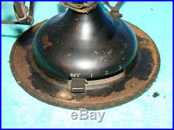 Antique Electric Fan 6 Brass Blade R&M 12 Oscillator Nice Old Original Vintage