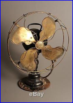 Antique Electric Fan, Emerson 21646, Brass Blade Fan