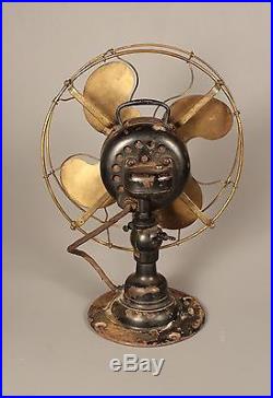 Antique Electric Fan, Emerson 21646, Brass Blade Fan