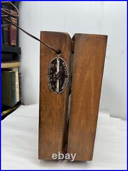 Antique Electric Fan Mathes Cooler 2 Speed Original Metal Wood Vintage USA Made