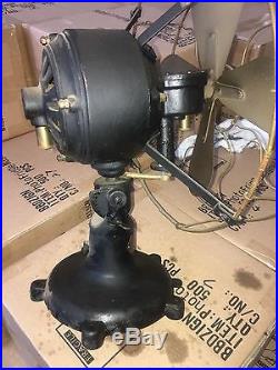 Antique Electric Fan, Peerless Tab-Foot Electric Fan, Brass Blade Fan