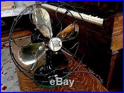 Antique Electric Fan Vintage Old Brass Robbins & Meyer