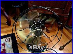 Antique Electric Fan Vintage Old Brass Robbins & Meyer