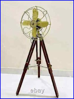 Antique Electric Floor Fan with Tripod Stand Decor Item for Guest Room & Office