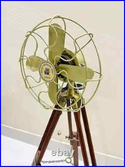 Antique Electric Floor Fan with Tripod Stand Decor Item for Guest Room & Office