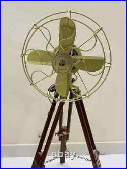 Antique Electric Floor Fan with Tripod Stand Decor Item for Guest Room & Office