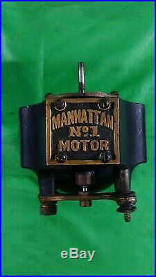 Antique Electric Manhattan Battery Power Fan Early 1900 Motor