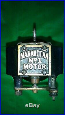 Antique Electric Manhattan Battery Power Fan Early 1900 Motor