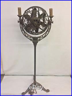 Antique Electric Victor Luminaire Funeral Palor Fan
