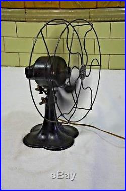 Antique Electric fan Emerson Seabreeze 3250B 1936 10 steel blade -Works PERFECT