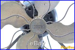 Antique Emerson 12 Inch Electric Fan Model 29646 Brass Blades Vintage Art Deco