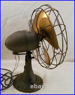 Antique Emerson 6250-F Oscillating Brass Fan