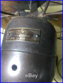 Antique Emerson 6250-H Brass Blade Fan Electric