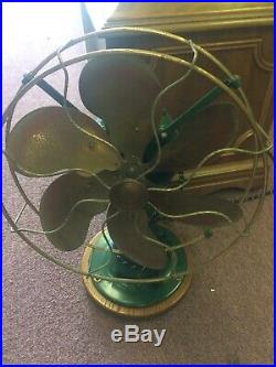 Antique Emerson Brass 6 Blade Cage 3 Speed Electric Fan Type 71666