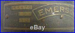 Antique Emerson Brass Blade Desk Fan Electric 8 Inch 104v 28w Type 11-644 Works