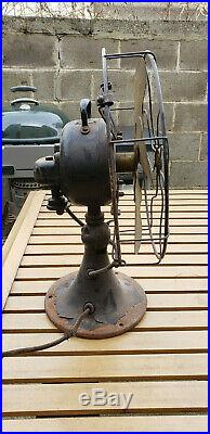 Antique Emerson Brass Blade Fan 29646 Electric Vtg HTF USA 1920s 12 Oscillating
