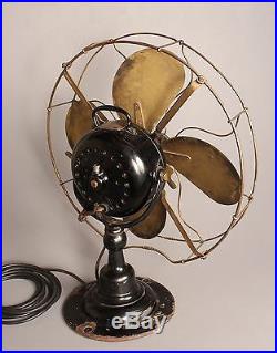 Antique Emerson Brass Blade Fan, Antique Electric Fan, Brass Blade Fan
