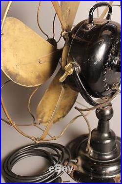 Antique Emerson Brass Blade Fan, Antique Electric Fan, Brass Blade Fan