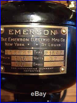 Antique Emerson Brass Blade Type 21645 Electric Fan
