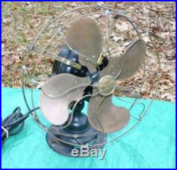 Antique Emerson Brass Blade / cage Electric Fan 14646 REDUCED