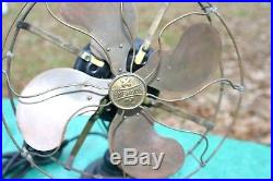Antique Emerson Brass Blade / cage Electric Fan 14646 REDUCED