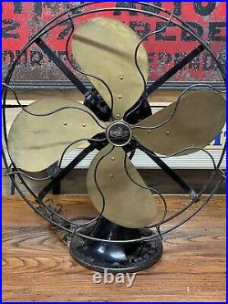 Antique Emerson Electric Fan 16 Brass Blades #29648 Oscillates -Works