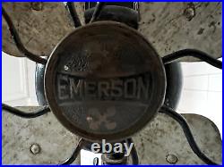 Antique Emerson Fan Works But Does NOT Oscillate 12 Blades 27646