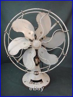 Antique Emerson French Gray 6 Brass Blade Fan 71666 Parker Blades Not Work