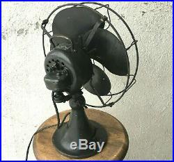 Antique Emerson Motors Electric Oscillating Fan 18 inch Art Deco 77646 AK WORKS