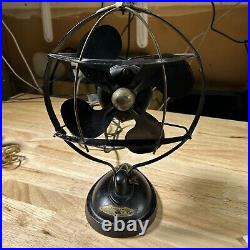 Antique Emerson Seagull Desktop Fan Vintage 1930s 11 x 15 Art Deco MCM As Is