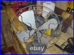 Antique Emerson Trojan Electric Fan With Brass Blades And Brass Cage