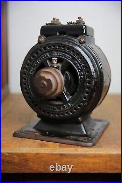 Antique Emerson industrial pancake utility motor for brass blade fan etc vintage