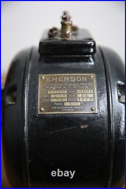 Antique Emerson pancake utility motor for brass blade fan industrial vintage