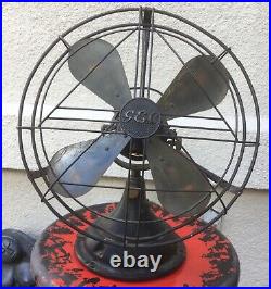 Antique English electric desk fan/ G. E. C. / 3 speed/ 12 inch sweep