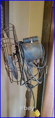 Antique FASCO Arcticware Cast Iron Floor Fan Canton NC 60 Tall