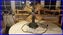 Antique Fidelity Electric Fan 12 Brass Blade Oscillator Lancaster Pa Project