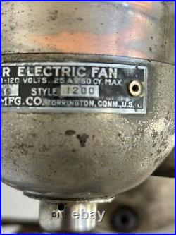 Antique Fitzgerald MFG Co. The Star Electric Fan style1200 Working Condition