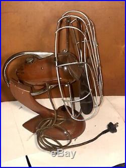 Antique Fitzgerald Rare Art Deco Shape Electric Fan 10 Cage