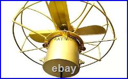 Antique Floor Standing Electric Fan Royal Navy London Fan Collectible Tripod