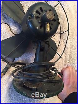 Antique G. E Desktop 4-Blade General Electric Collectible Working Fan