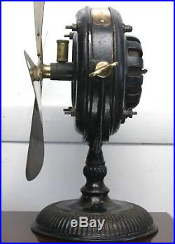 Antique GE 12 Pancake Motor Fan, Swivel-Trunnion, Motor Pat. 1890, Runs Great