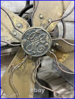 Antique GE 16 Brass Blades Fan No. 75425 AS-IS! For Parts! Restore
