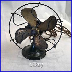 Antique GE 6 Series-F Brass Blade Fan